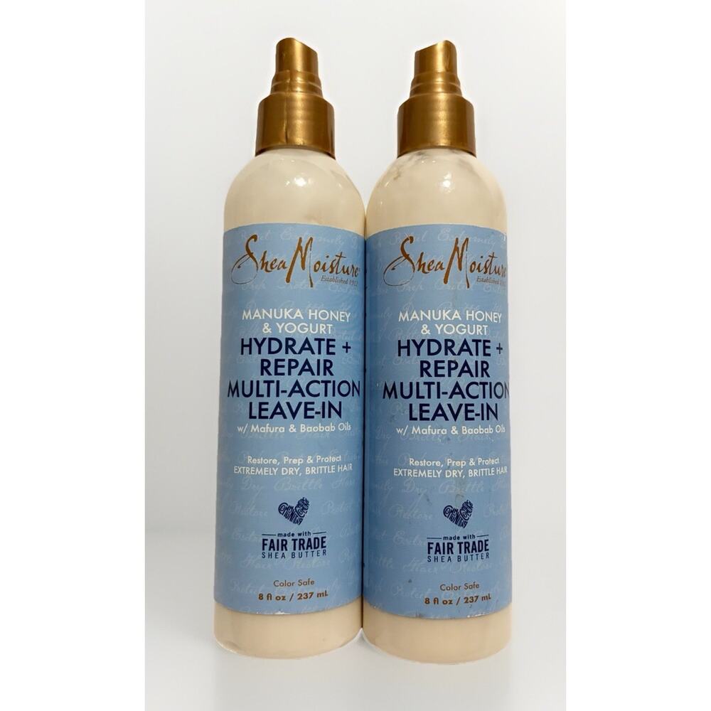 SheaMoisture Manuka Honey Yogurt Leave In Conditioner 8oz Hydrate Repair No Caps